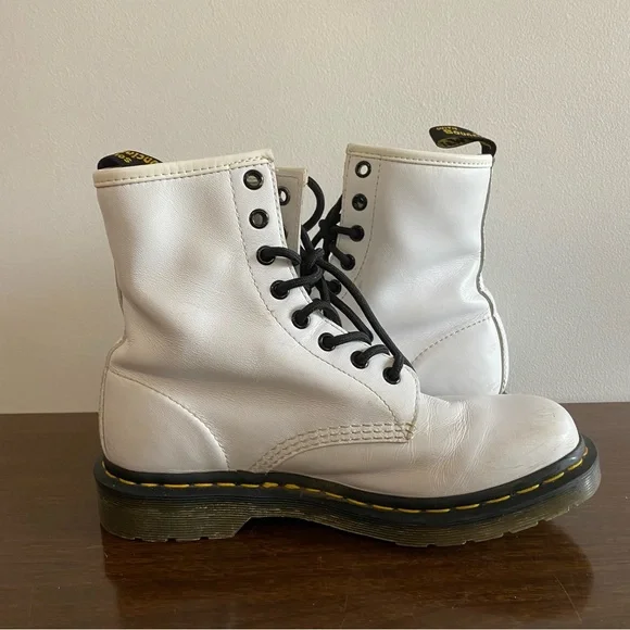 Dr. Martens White Combat Boots - Picture 6 of 8